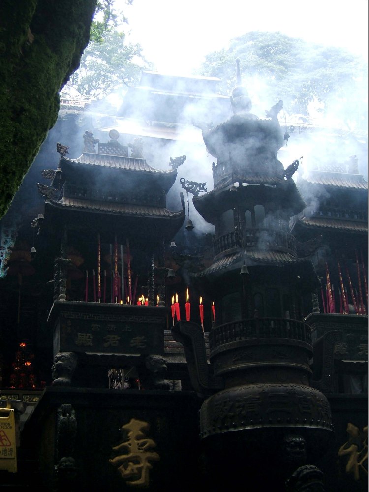 at a taoist monastary on mt. qingcheng