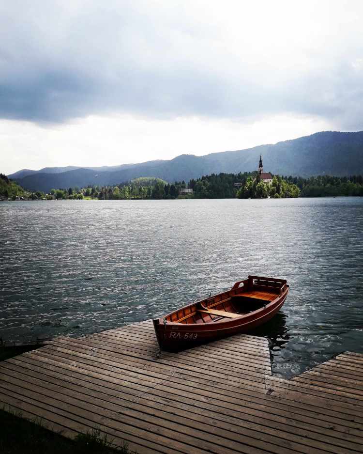 Rowboat on Lake Bled_