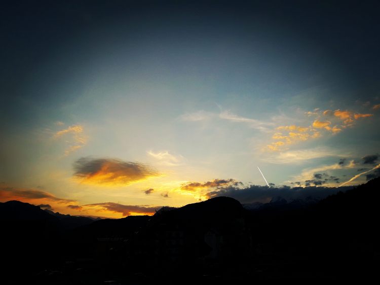 Sunset over Slovenian Mountains_